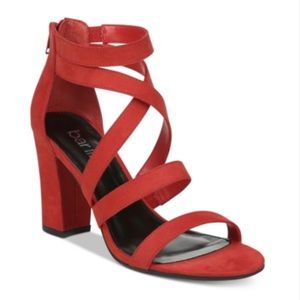 NWT Bar III Blythe Strappy Dress Sandals, Created For Macy's - Red